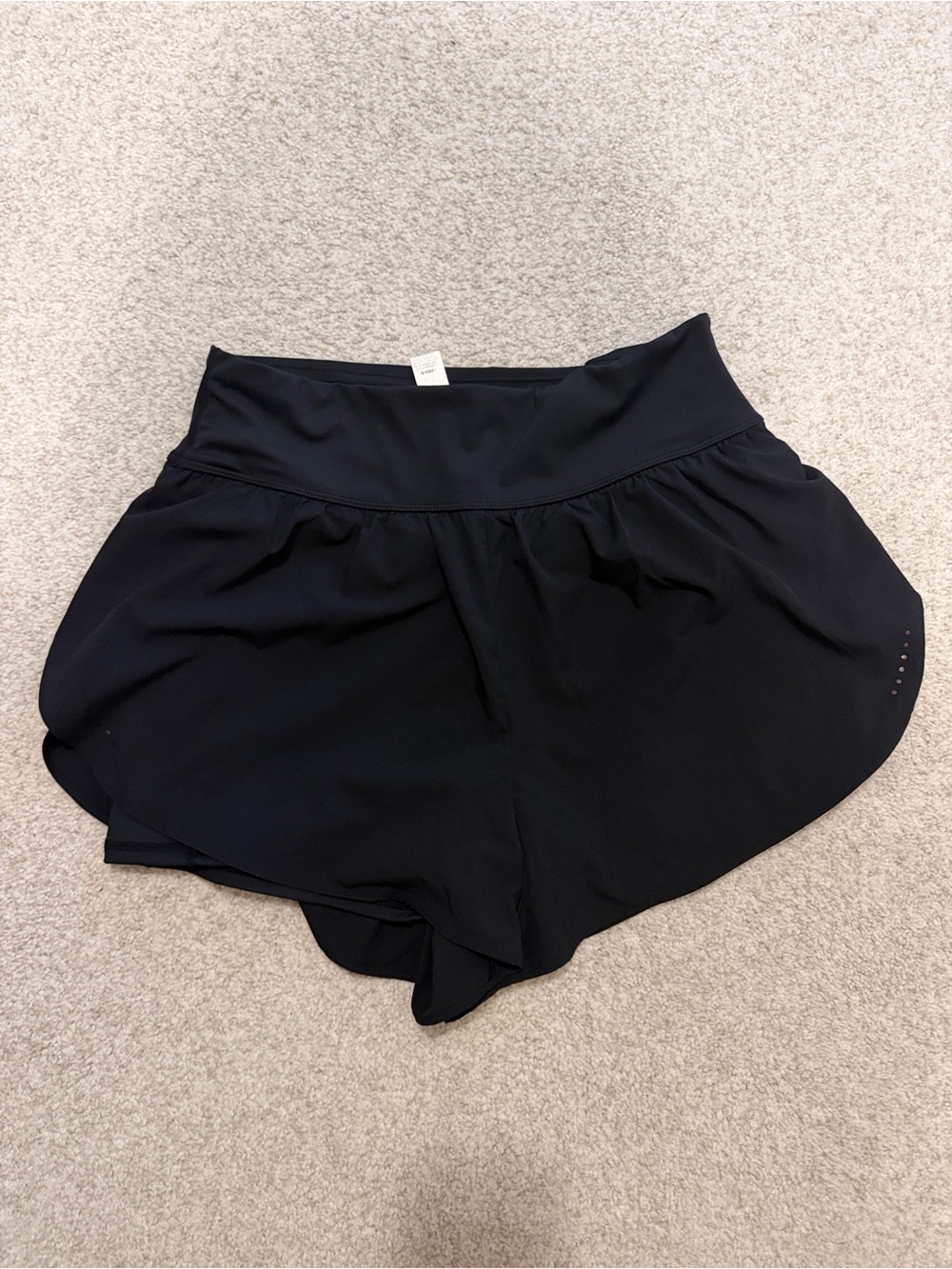 Women’s Black Athletic Shorts with High Waist